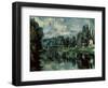 The Banks of Marne at Creteil-Paul Cézanne-Framed Art Print