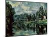The Banks of Marne at Creteil-Paul Cézanne-Mounted Art Print