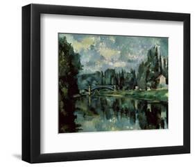 The Banks of Marne-Paul Cézanne-Framed Art Print