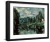 The Banks of Marne-Paul Cézanne-Framed Art Print