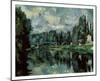 The Banks of Marne-Paul Cézanne-Mounted Art Print