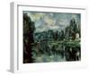 The Banks of Marne-Paul Cézanne-Framed Art Print