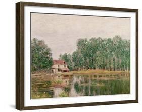 The Banks of the Canal at Moret-Sur-Loing, 1892-Alfred Sisley-Framed Giclee Print