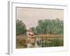 The Banks of the Canal at Moret-Sur-Loing, 1892-Alfred Sisley-Framed Giclee Print