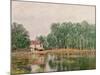 The Banks of the Canal at Moret-Sur-Loing, 1892-Alfred Sisley-Mounted Giclee Print