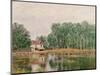 The Banks of the Canal at Moret-Sur-Loing, 1892-Alfred Sisley-Mounted Giclee Print