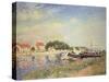 The Banks of the Loing at Saint-Mammes, 1885-Alfred Sisley-Stretched Canvas