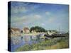 The Banks of the Loing at Saint-Mammes, 1885-Alfred Sisley-Stretched Canvas