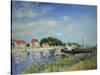 The Banks of the Loing at Saint-Mammes, 1885-Alfred Sisley-Stretched Canvas