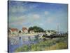 The Banks of the Loing at Saint-Mammes, 1885-Alfred Sisley-Stretched Canvas