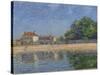 The Banks of the Loing, Saint-Mammes, 1885-Alfred Sisley-Stretched Canvas