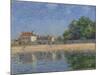 The Banks of the Loing, Saint-Mammes, 1885-Alfred Sisley-Mounted Giclee Print