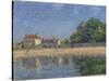 The Banks of the Loing, Saint-Mammes, 1885-Alfred Sisley-Stretched Canvas