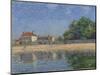 The Banks of the Loing, Saint-Mammes, 1885-Alfred Sisley-Mounted Giclee Print