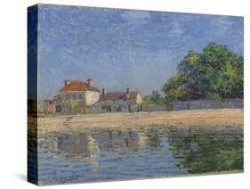 The Banks of the Loing, Saint-Mammes, 1885-Alfred Sisley-Stretched Canvas