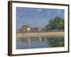 The Banks of the Loing, Saint-Mammes, 1885-Alfred Sisley-Framed Giclee Print