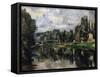The Banks of the Marne, 1888-1895-Paul Cézanne-Framed Stretched Canvas