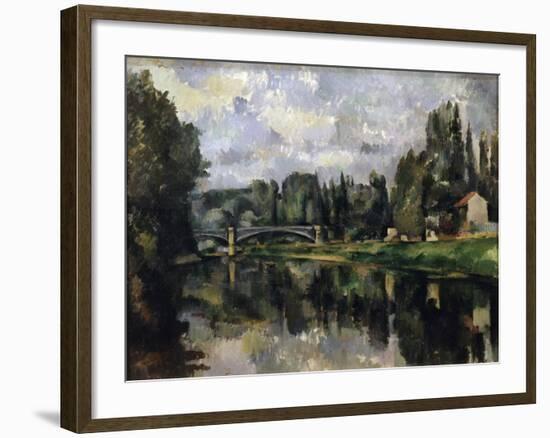 The Banks of the Marne, 1888-1895-Paul Cézanne-Framed Giclee Print