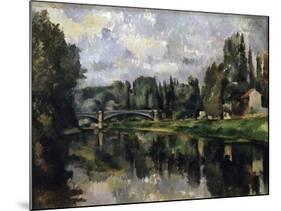 The Banks of the Marne, 1888-1895-Paul Cézanne-Mounted Giclee Print