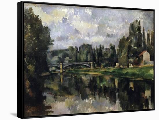 The Banks of the Marne, 1888-1895-Paul Cézanne-Framed Stretched Canvas
