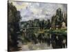 The Banks of the Marne, 1888-1895-Paul Cézanne-Stretched Canvas