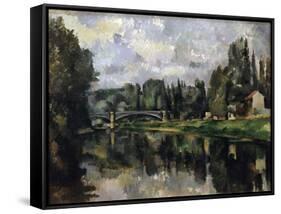 The Banks of the Marne, 1888-1895-Paul Cézanne-Framed Stretched Canvas