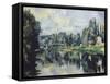 The Banks of the Marne at Creteil, C. 1880-Paul Cézanne-Framed Stretched Canvas