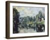 The Banks of the Marne at Creteil, C. 1880-Paul Cézanne-Framed Giclee Print