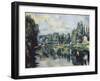 The Banks of the Marne at Creteil, C. 1880-Paul Cézanne-Framed Giclee Print