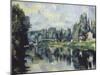 The Banks of the Marne at Creteil, C. 1880-Paul Cézanne-Mounted Giclee Print