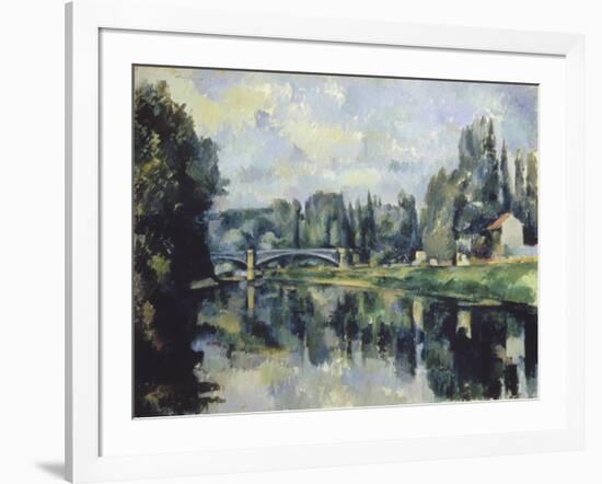 The Banks of the Marne at Creteil, C. 1880-Paul Cézanne-Framed Giclee Print