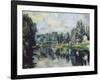 The Banks of the Marne at Creteil, C. 1880-Paul Cézanne-Framed Giclee Print