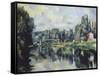 The Banks of the Marne at Creteil, C. 1880-Paul Cézanne-Framed Stretched Canvas