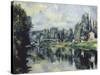 The Banks of the Marne at Creteil, C. 1880-Paul Cézanne-Stretched Canvas