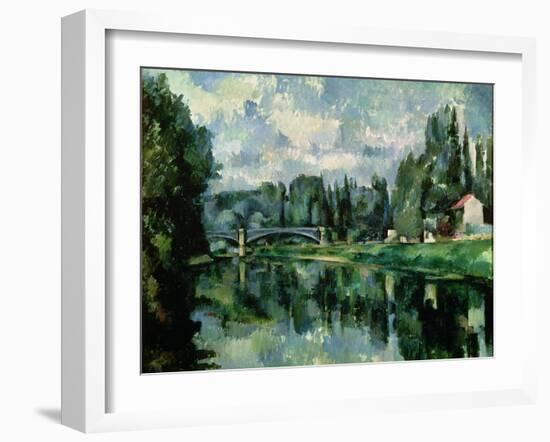 The Banks of the Marne at Creteil, circa 1888-Paul C?zanne-Framed Giclee Print