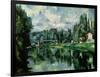 The Banks of the Marne at Creteil, circa 1888-Paul C?zanne-Framed Giclee Print