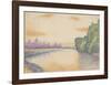 The Banks of the Marne at Dawn-Albert Dubois-Pillet-Framed Art Print