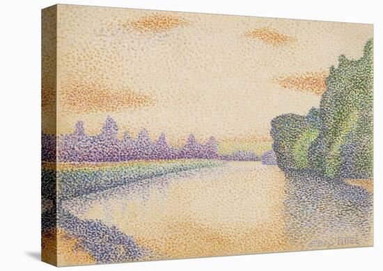 The Banks of the Marne at Dawn-Albert Dubois-Pillet-Stretched Canvas