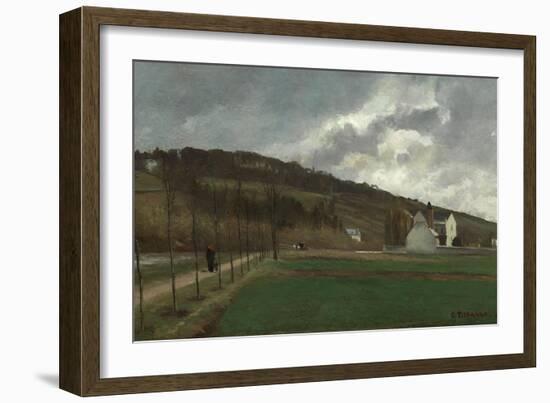 The Banks of the Marne in Winter, 1866-Camille Pissarro-Framed Giclee Print