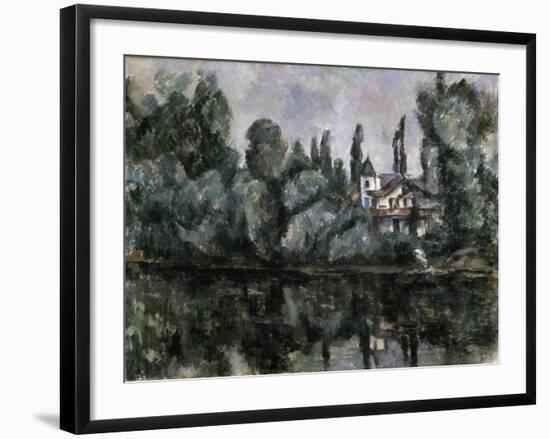 The Banks of the Marne (Villa on the Bank of a Rive), 1888-Paul Cézanne-Framed Giclee Print