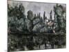 The Banks of the Marne (Villa on the Bank of a Rive), 1888-Paul Cézanne-Mounted Giclee Print
