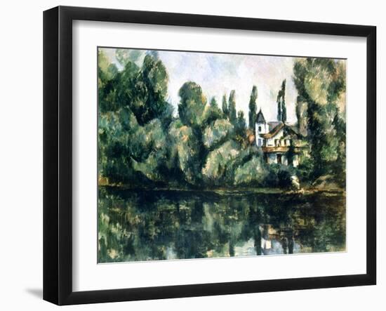 The Banks of the Marne, Villa on the Bank of a River, C1888-Paul Cézanne-Framed Giclee Print