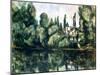 The Banks of the Marne, Villa on the Bank of a River, C1888-Paul Cézanne-Mounted Giclee Print