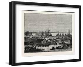 The Banks of the Mississippi, USA, 1870s-null-Framed Giclee Print