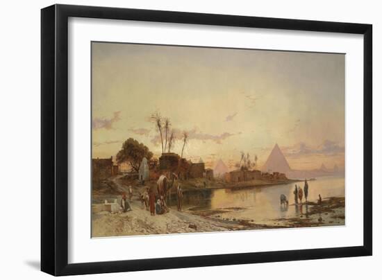 The Banks of the Nile-Hermann David Salomon Corrodi-Framed Giclee Print