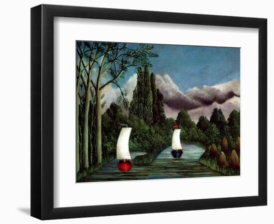 The Banks of the Oise, 1905-Henri Rousseau-Framed Premium Giclee Print