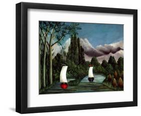 The Banks of the Oise, 1905-Henri Rousseau-Framed Premium Giclee Print