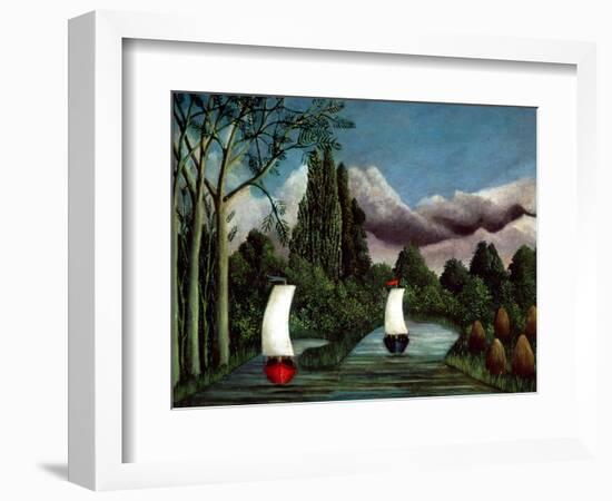 The Banks of the Oise, 1905-Henri Rousseau-Framed Premium Giclee Print