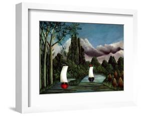 The Banks of the Oise, 1905-Henri Rousseau-Framed Premium Giclee Print