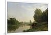 The Banks of the Oise, Morning, 1866-Charles-Francois Daubigny-Framed Giclee Print